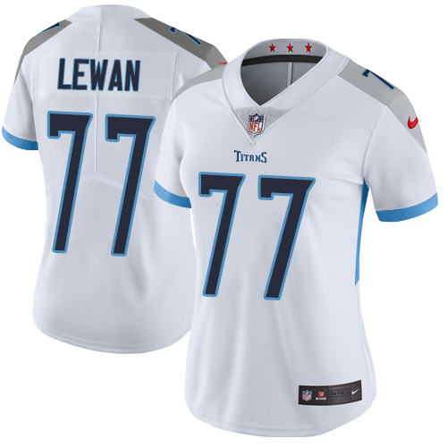 Nike Titans #77 Taylor Lewan White Women's Stitched NFL Vapor Untouchable Limited Jersey - Click Image to Close